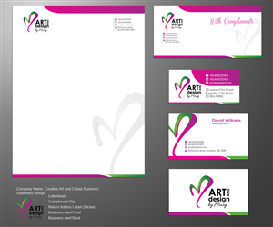 Stationery Design by kousik for Art and Design by Mary | Design: #3786329