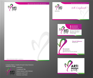 Stationery Design by kousik for Art and Design by Mary | Design: #3786331