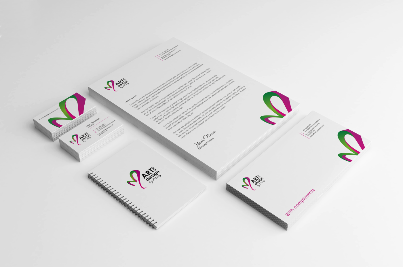 Stationery Design by HYPdesign for Art and Design by Mary | Design #3792805