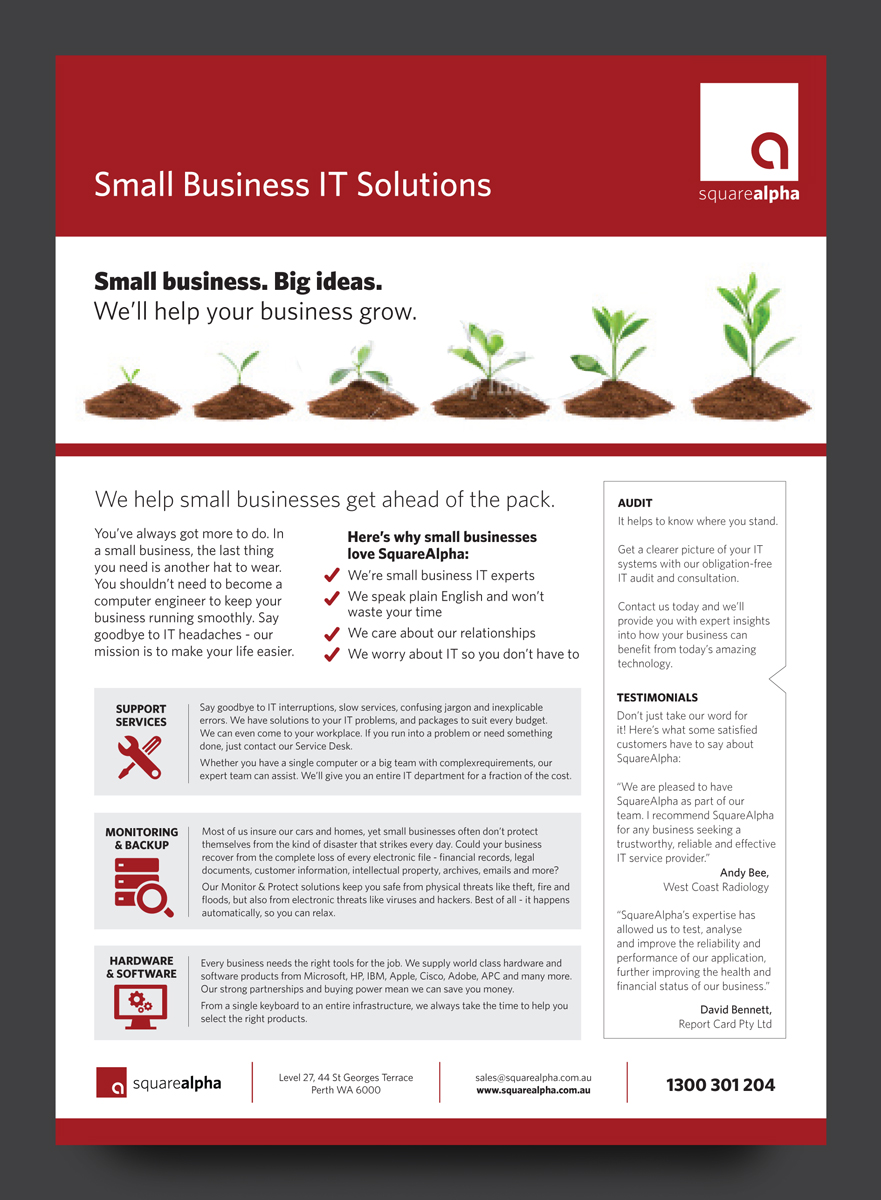 small business flyer design for squarealpha by rkailas design 3797151