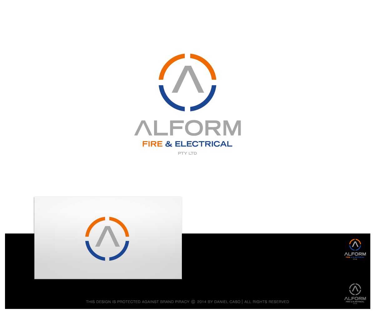 Diseño de Logo por Daniel Caso Design para Alform Fire & Electrical | Diseño #3799973