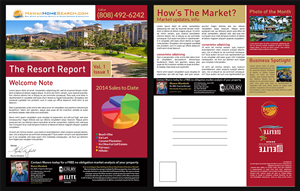 Hawaii Real Estate Resort Report; Direct mail design template | Diseño de Flyer por Priyo Subarkah