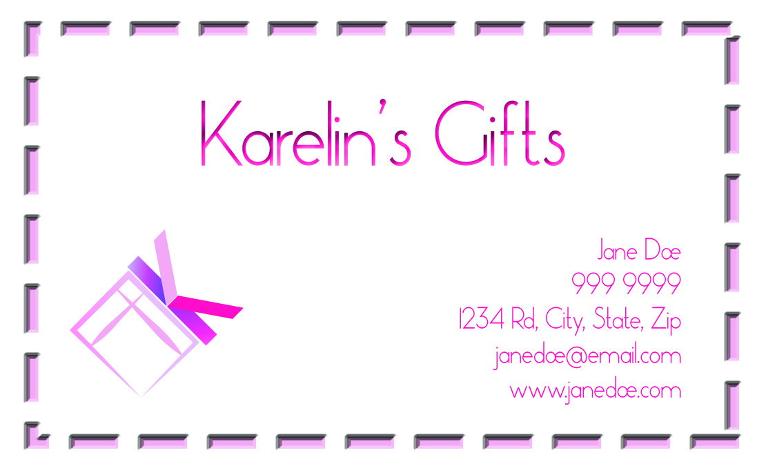 Business Card Design by hypocrxy for Karelin's Gifts | Design #3784478