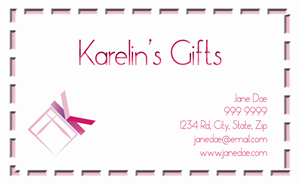 Business Card Design by hypocrxy for Karelin's Gifts | Design #3784478
