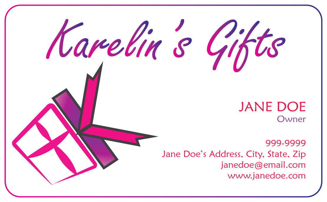 Visitenkarten-Design von hypocrxy für Karelin's Gifts | Design #3849278