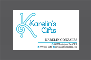Diseño de Tarjeta de Presentación por romy para Karelin's Gifts | Diseño: #3901177