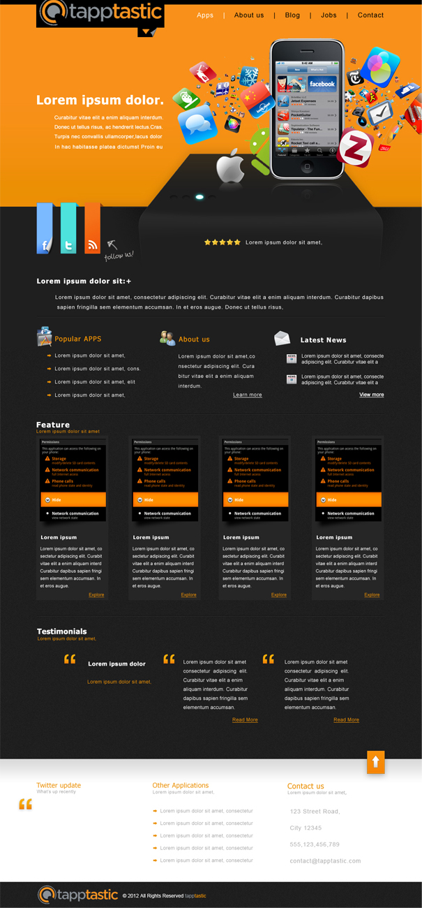 Web Design by Desire Design Solutions for Tapptastic LLC | Design #1005963
