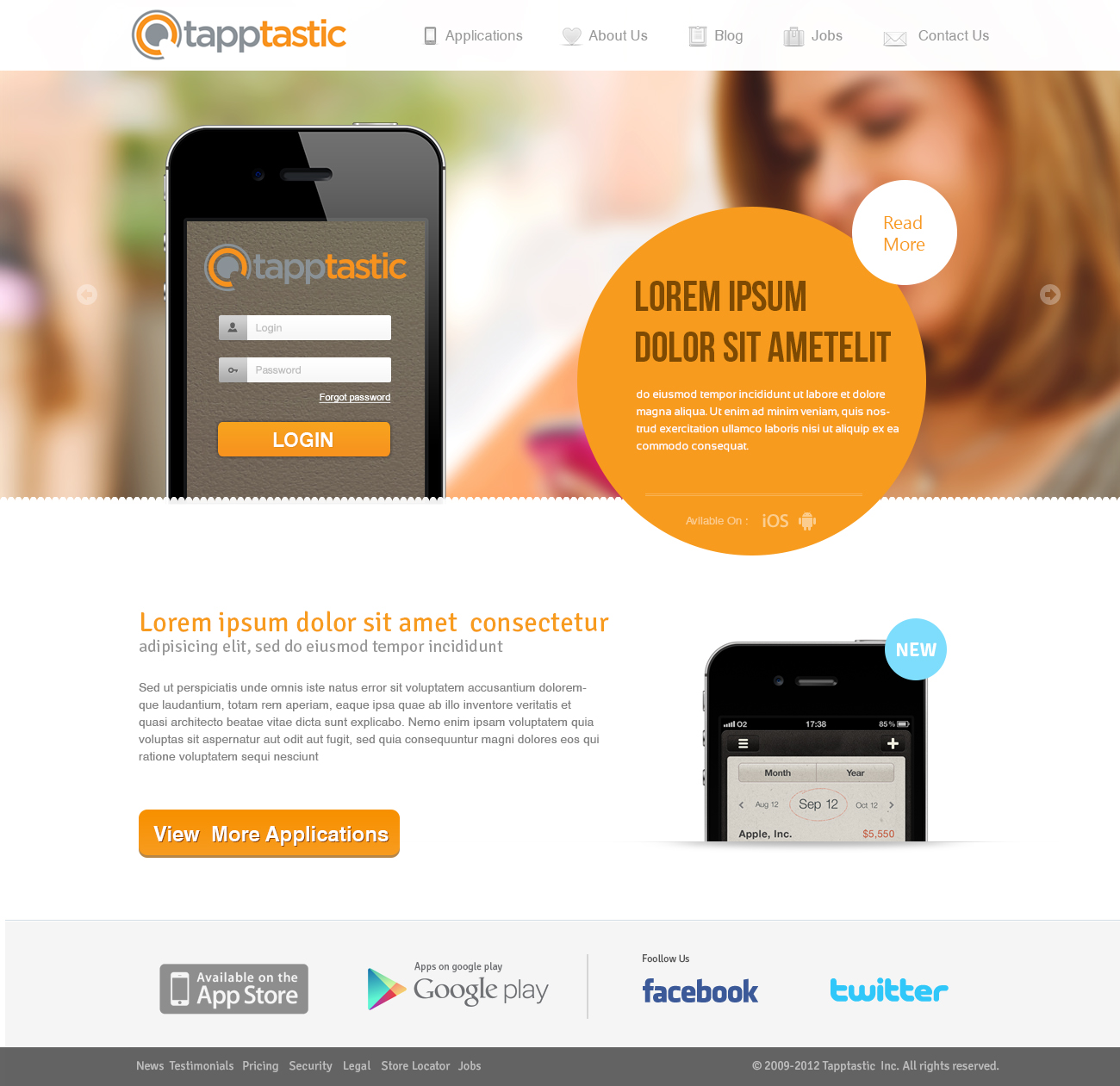 Web Design par Arun.B.S pour Tapptastic LLC | Design #1003421