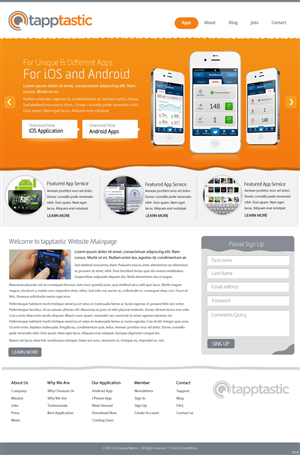 Diseño Web por pb para Tapptastic LLC | Diseño: #1000373