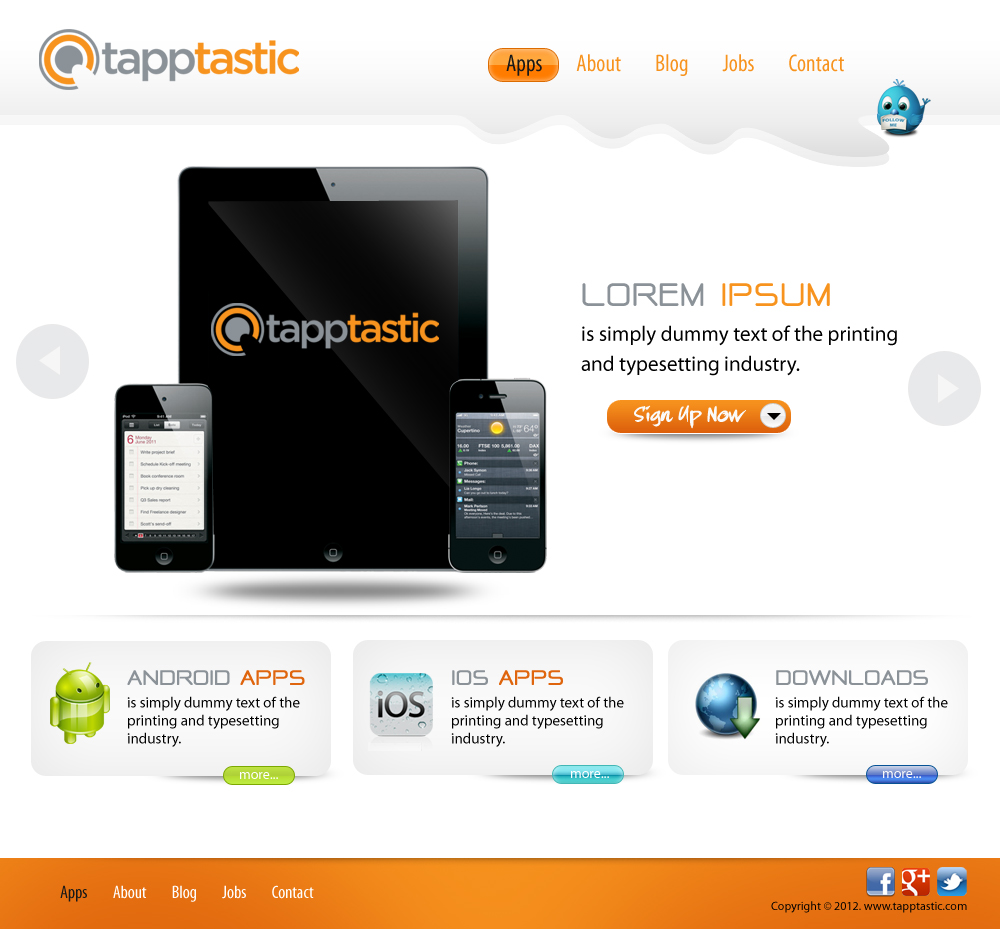 Web Design by pb for Tapptastic LLC | Design #1003845
