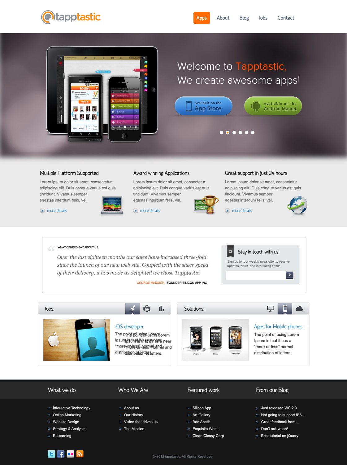 Web Design par OM pour Tapptastic LLC | Design #1003858