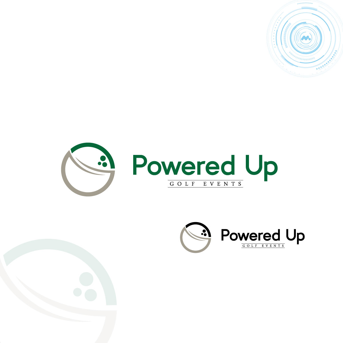 Logo-Design von logo's By cristifer für PoweredUp Golf Events | Design #3781406