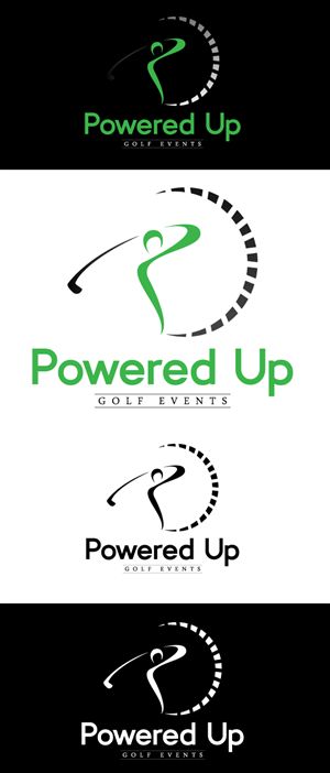 Logo Design by logo's By cristifer for PoweredUp Golf Events | Design: #3781494