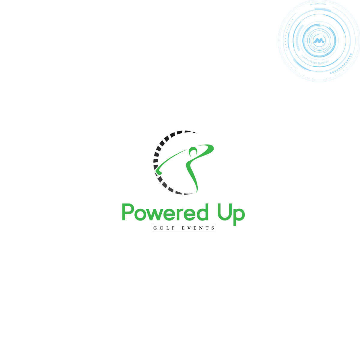 Logo Design by logo's By cristifer for PoweredUp Golf Events | Design #3781497