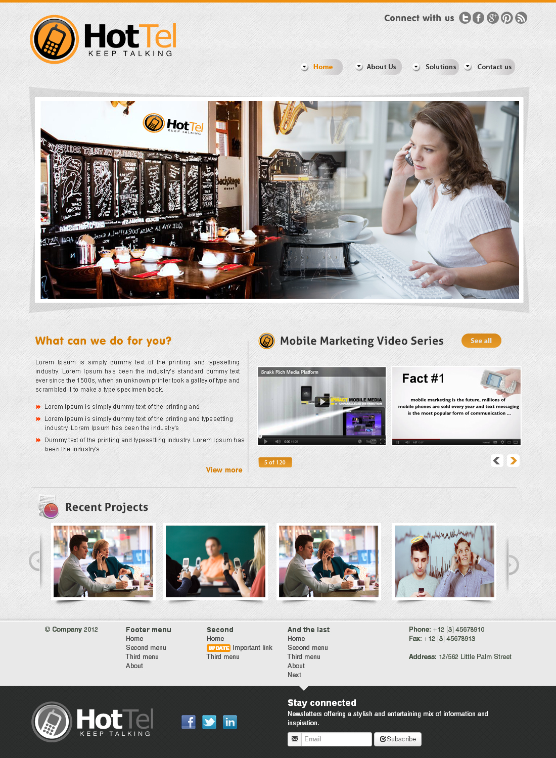 Web Design by webxvision for 80 dB Communications | Design #1002439