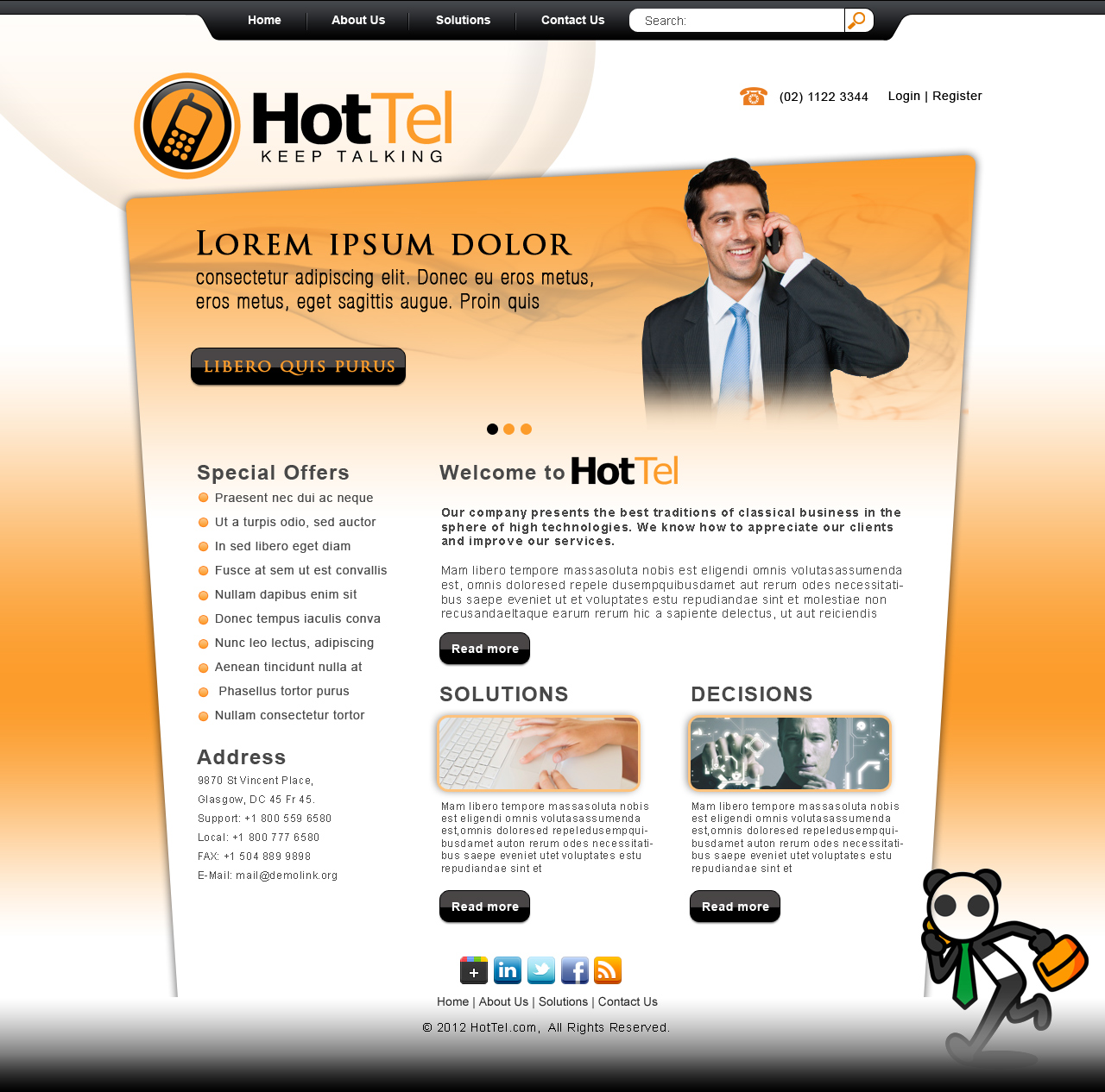 Web Design by TechWise for 80 dB Communications | Design #1017494