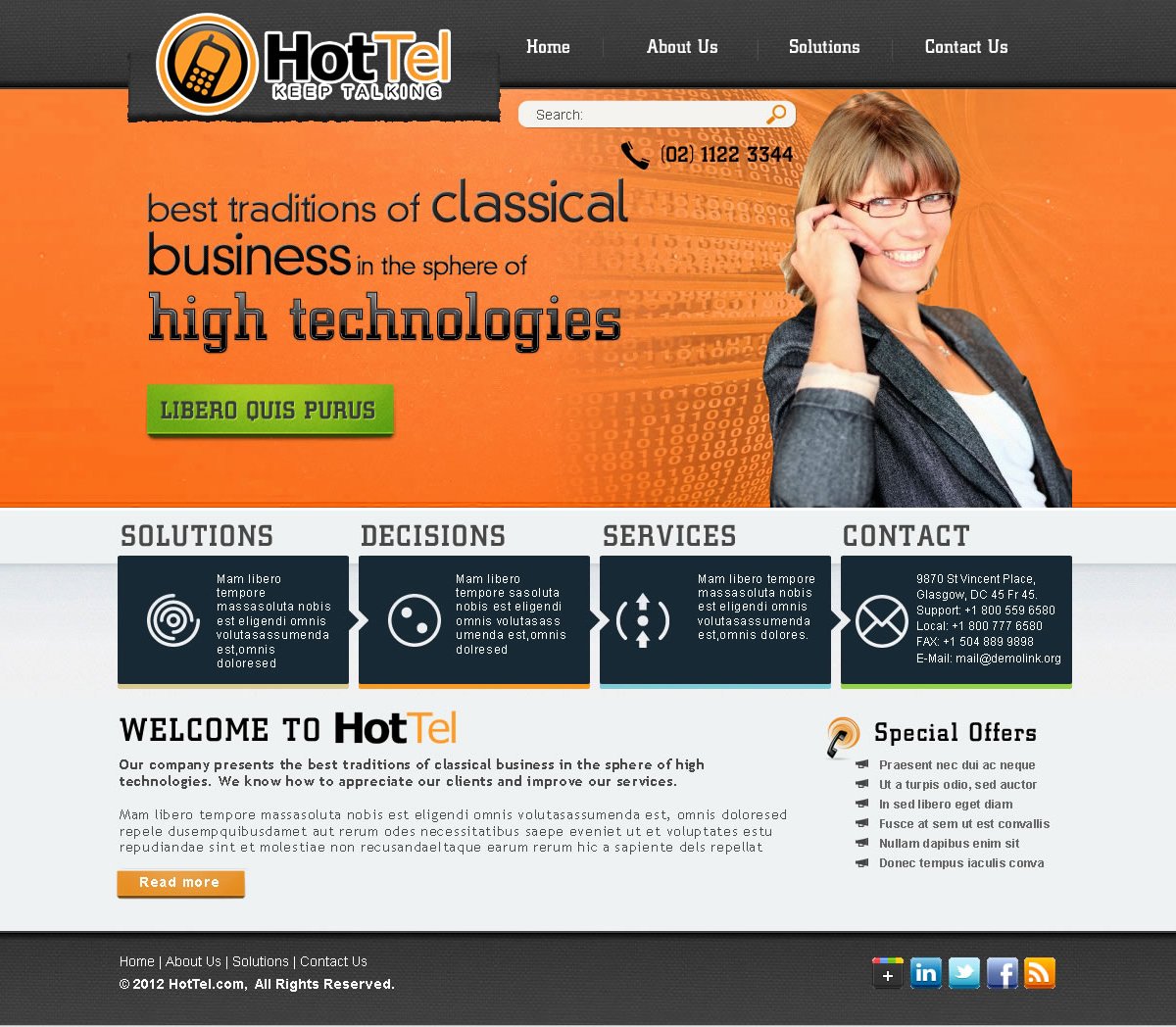 Web Design by TechWise for 80 dB Communications | Design #1017565