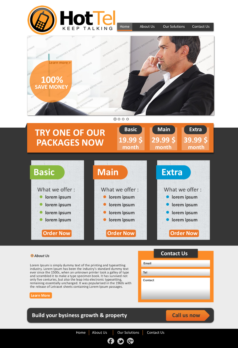 Web Design by VangelTzo for 80 dB Communications | Design #1003838