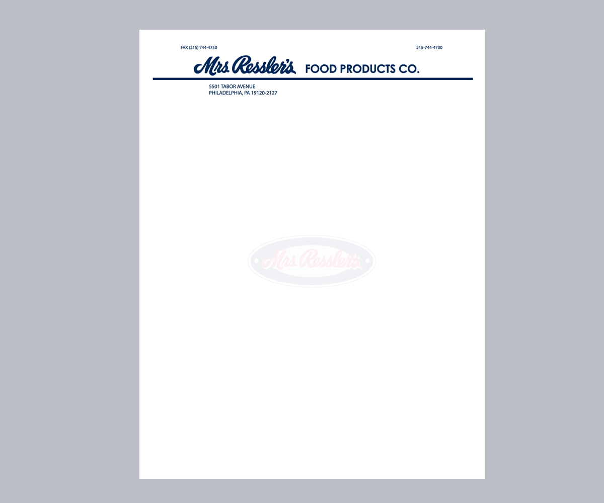 Letterhead Design by see why for Mrs. Ressler's Food Products | Design #3782589
