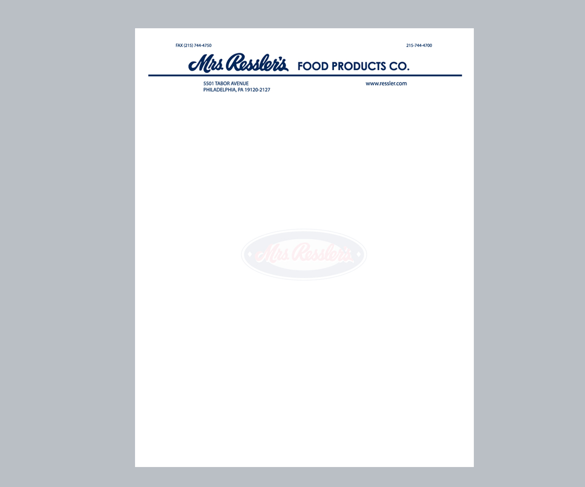 Letterhead Design by see why for Mrs. Ressler's Food Products | Design: #3787342