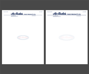 Letterhead Design by kousik for Mrs. Ressler's Food Products | Design: #3784859