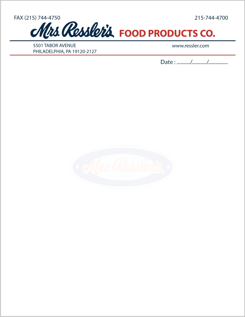 Letterhead Design by letsgoguru for Mrs. Ressler's Food Products | Design #3784464