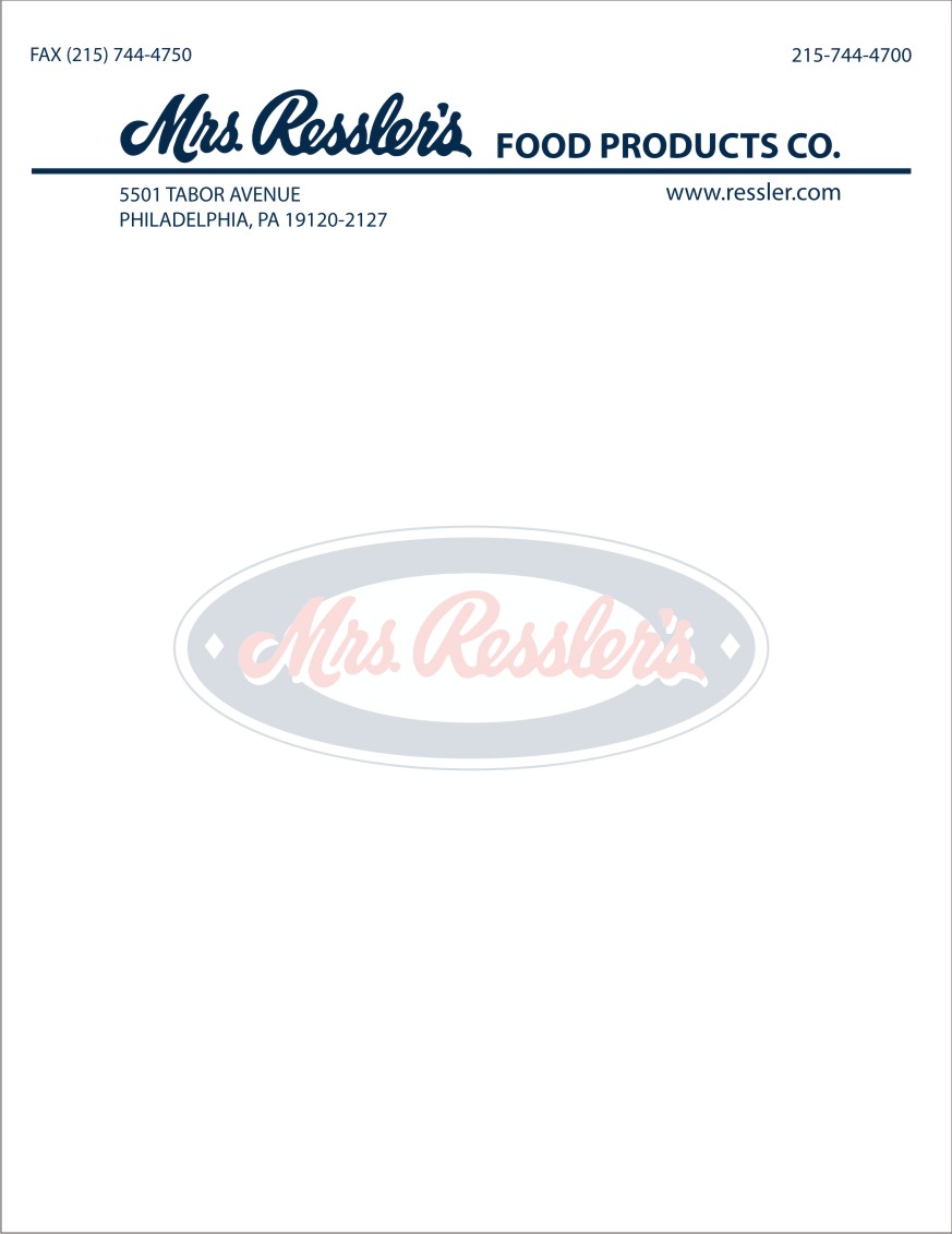 Briefkopf-Design von aseloleh für Mrs. Ressler's Food Products | Design #3787018