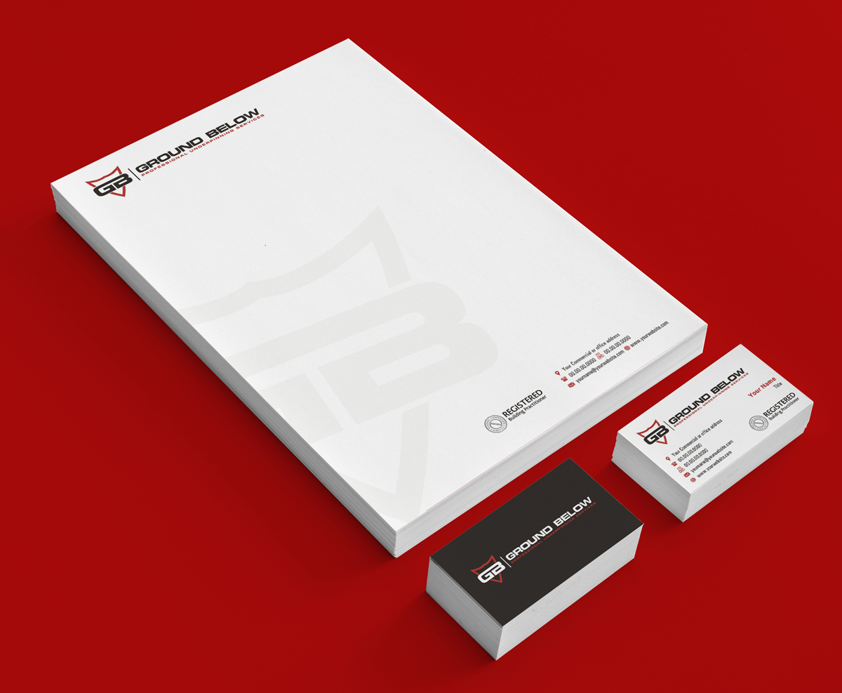 Stationery Design by INDIAN_Ashok for Ground below | Design #3804404