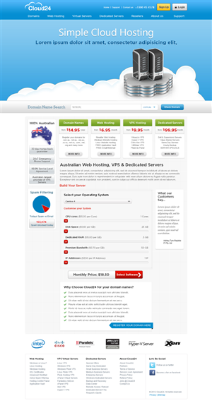 Cloud24.com.au Website and company image design | Web-Design von Mayank Patel