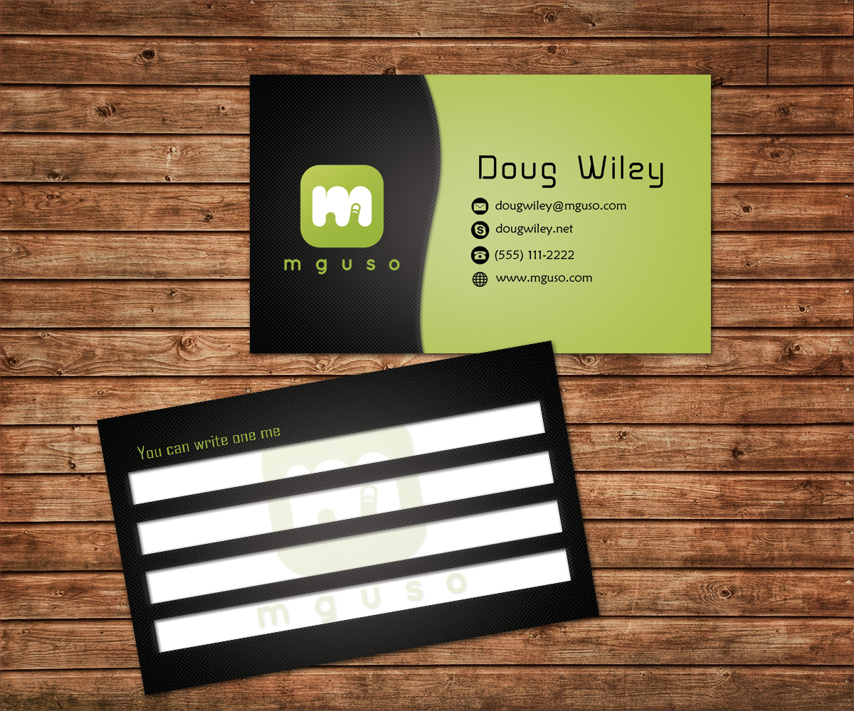 Diseño de Tarjeta de Presentación por Sagar More para Mguso | Diseño #3821307