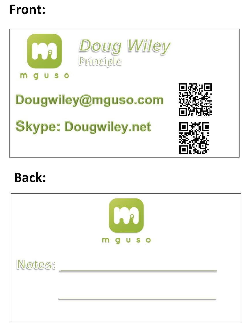 Business Card Design by Daniel.B for Mguso | Design #3792096