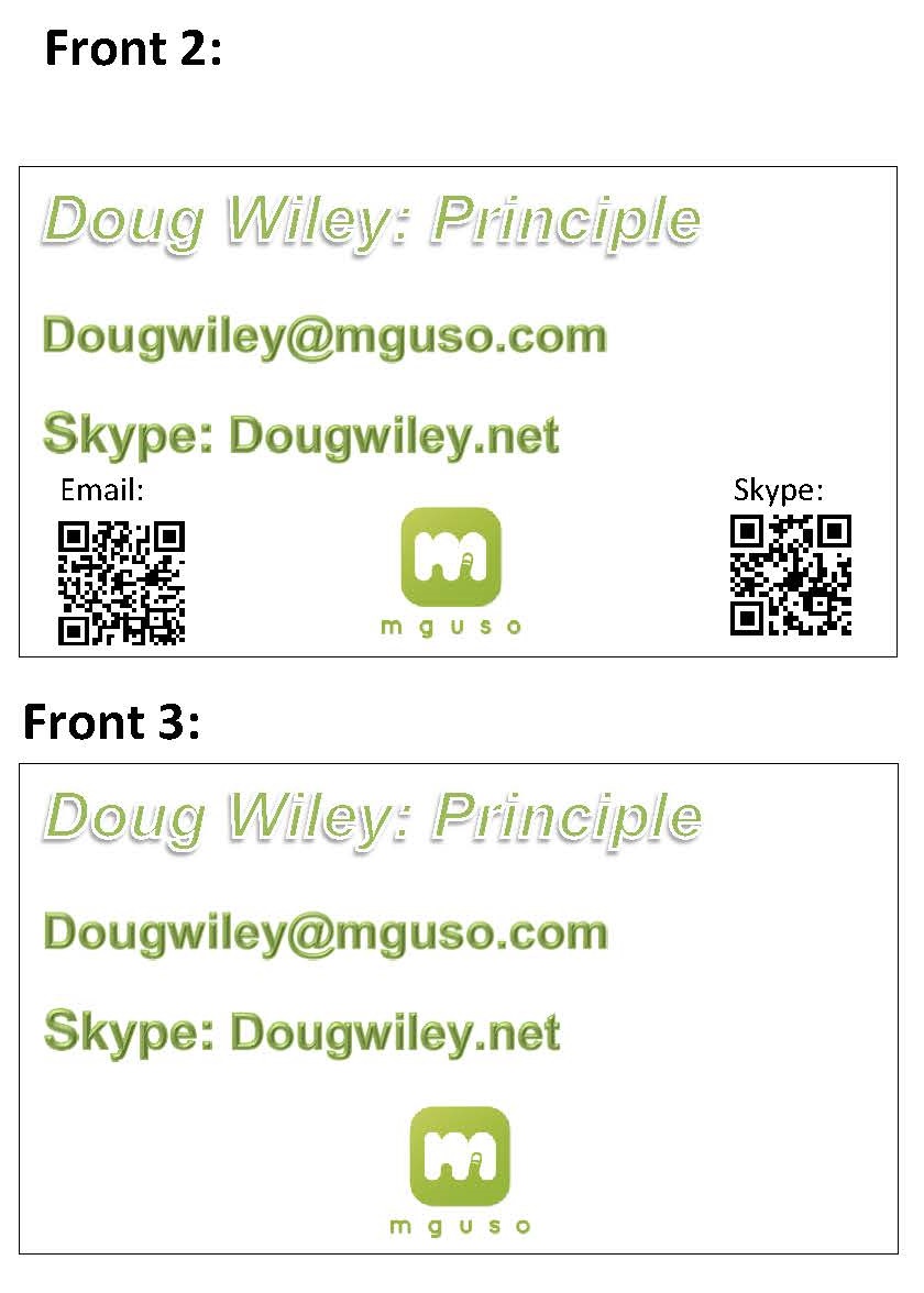 Business Card Design by Daniel.B for Mguso | Design #3792117