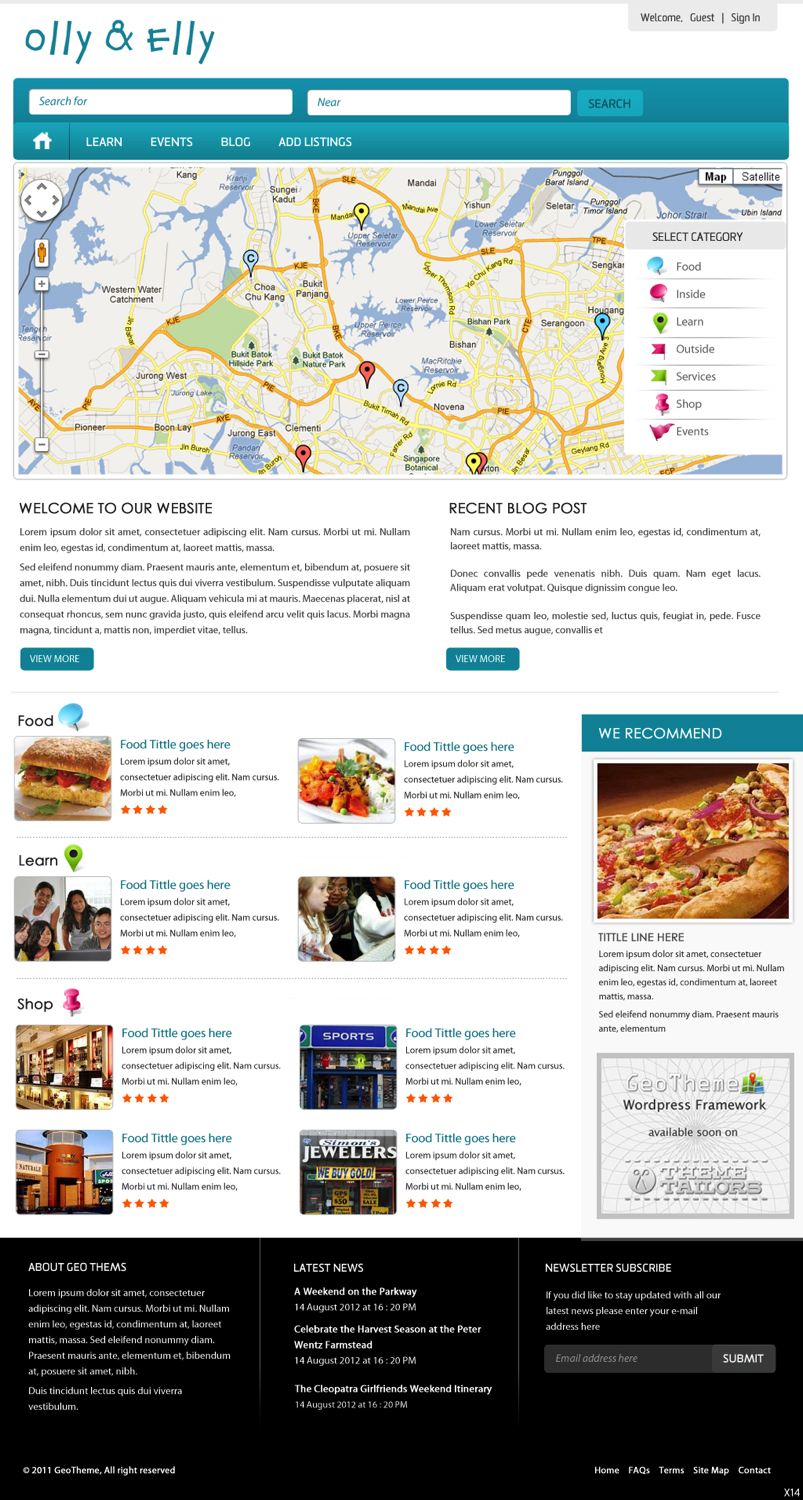 Wordpress Design by pb for Spoon Creative Pte Ltd | Design #1003419