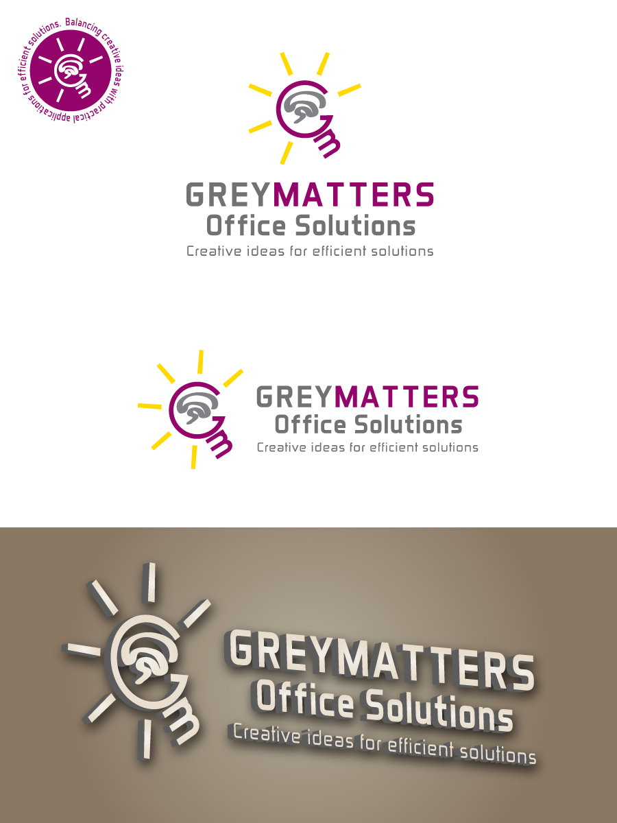 Diseño de Logo por briliana para GreyMatters Office Solutions | Diseño #3853790
