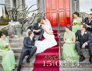 Wedding Thank You post card | Postkarten-Design von ZinTech