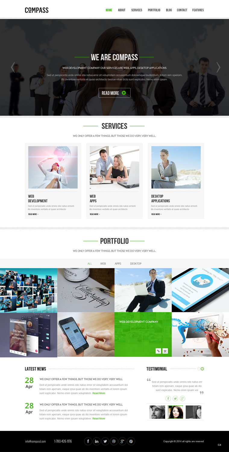Web Design by pb for Compass | Design #3852929