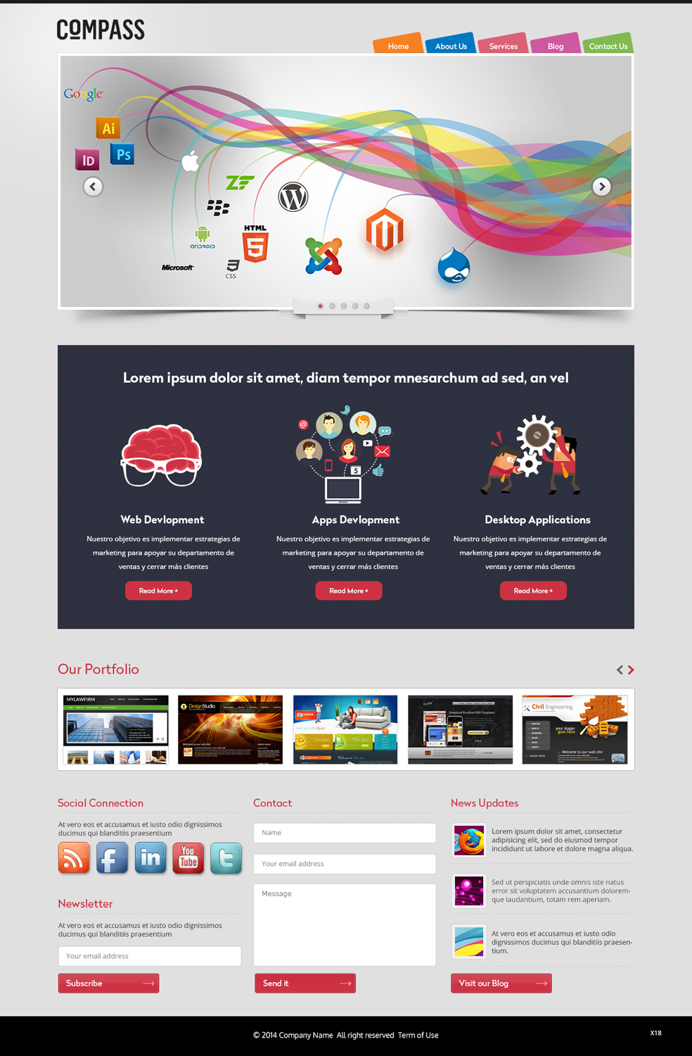 Web Design by pb for Compass | Design #3852940