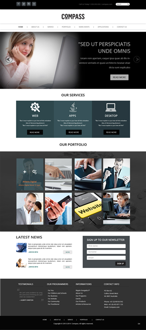 Web Design by pb for Compass | Design: #3853632