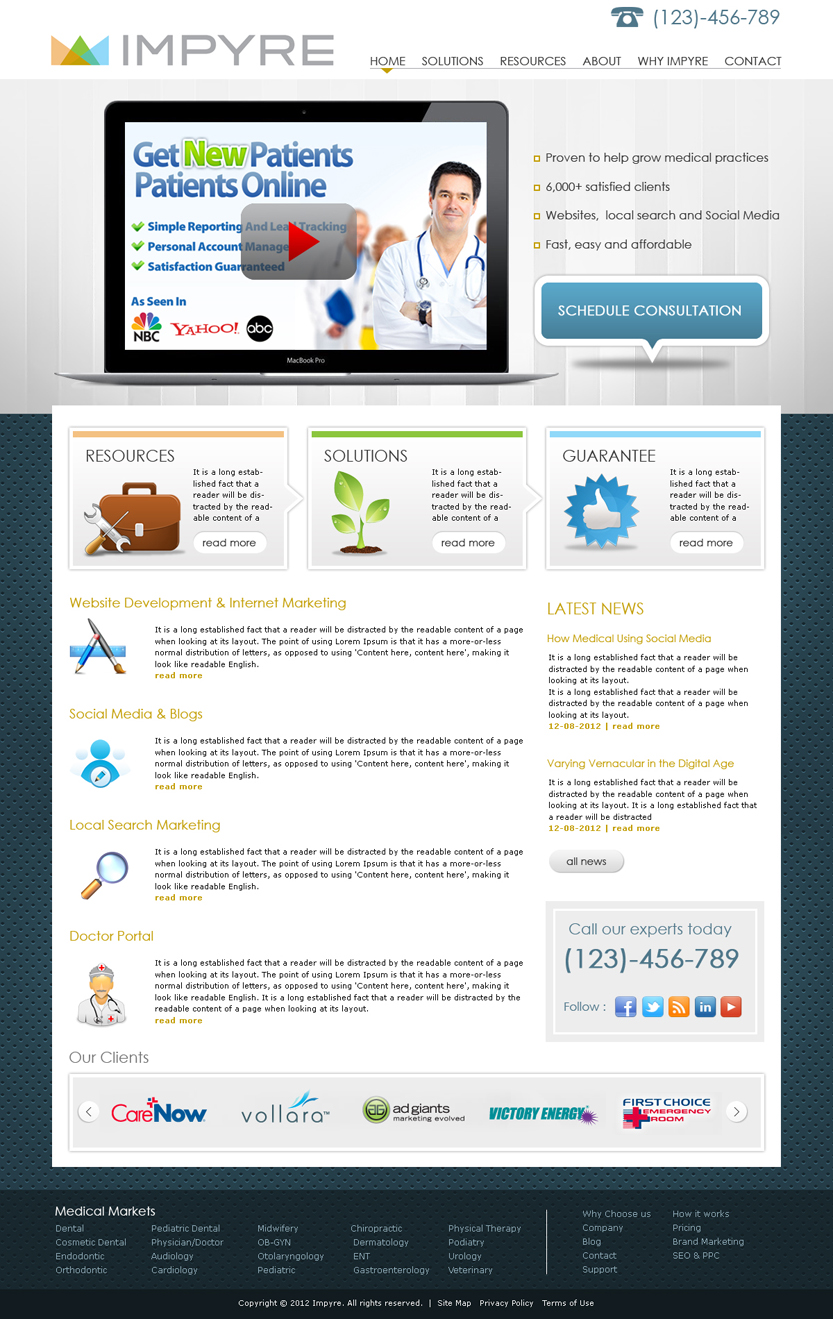 Web Design par creative suite pour Impyre, LLC | Design #1013448
