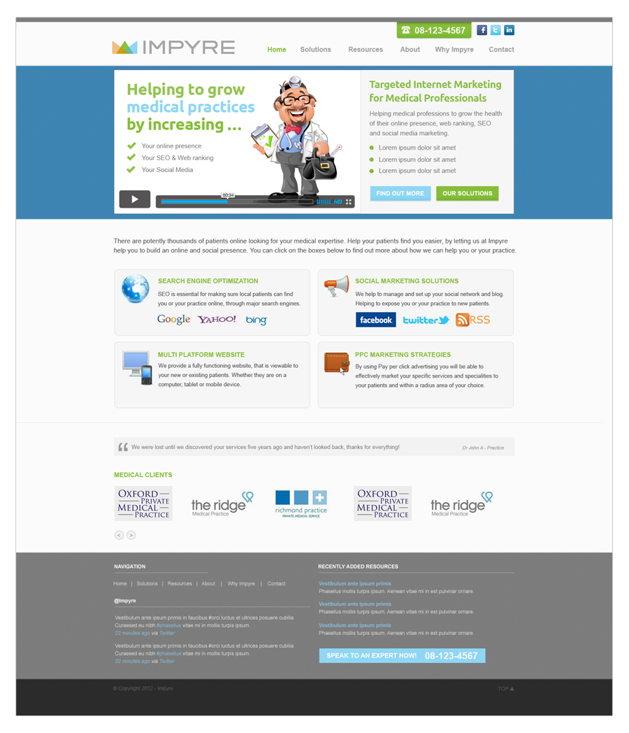 Web Design by Papersky for Impyre, LLC | Design #1016565