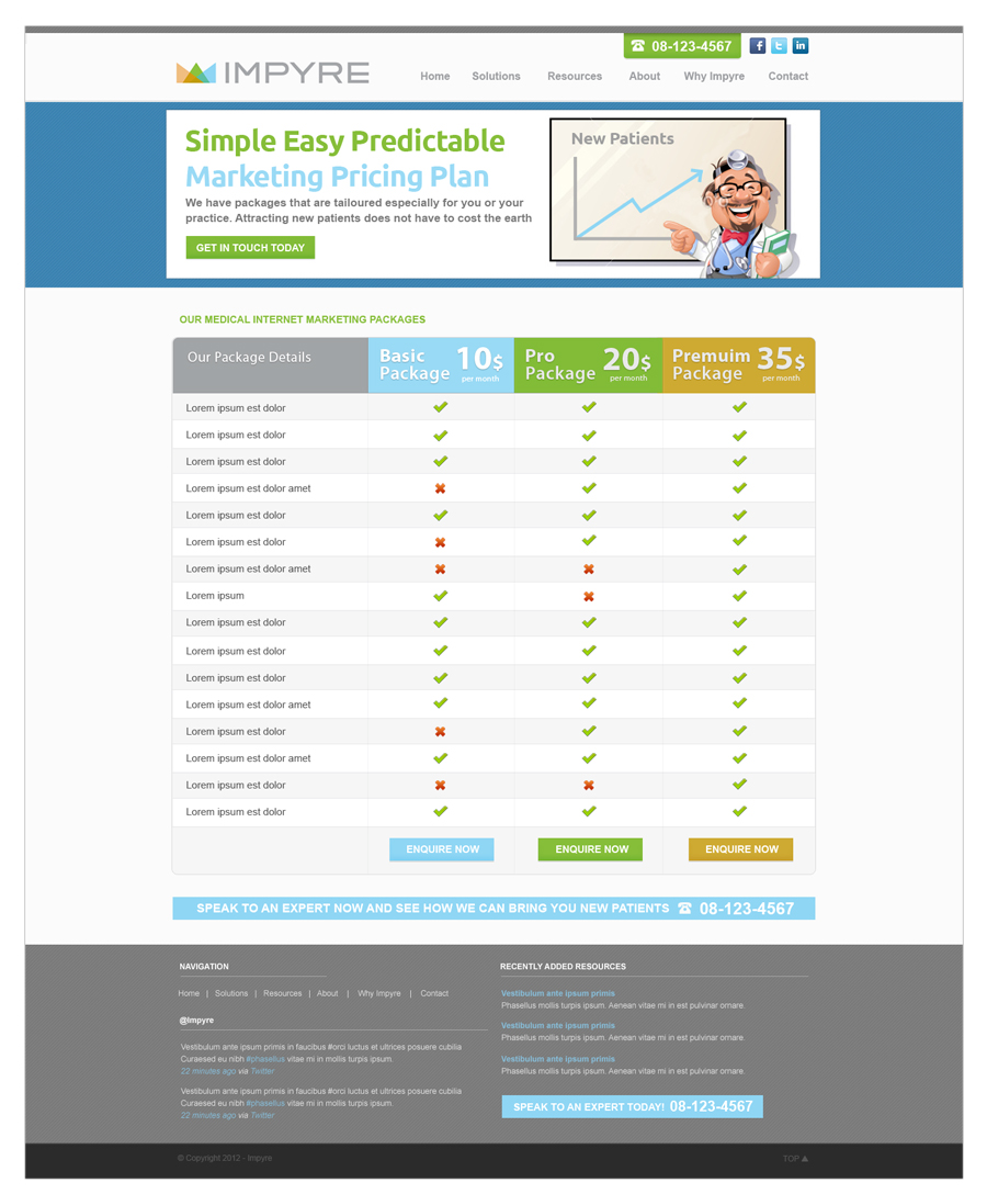 Web Design by Papersky for Impyre, LLC | Design #1016572