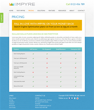 Web Design par SJ pour Impyre, LLC | Design : #1013183