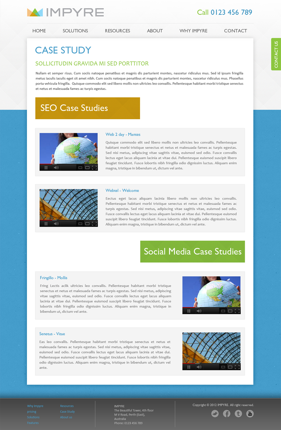 Web Design by SJ for Impyre, LLC | Design #1023694