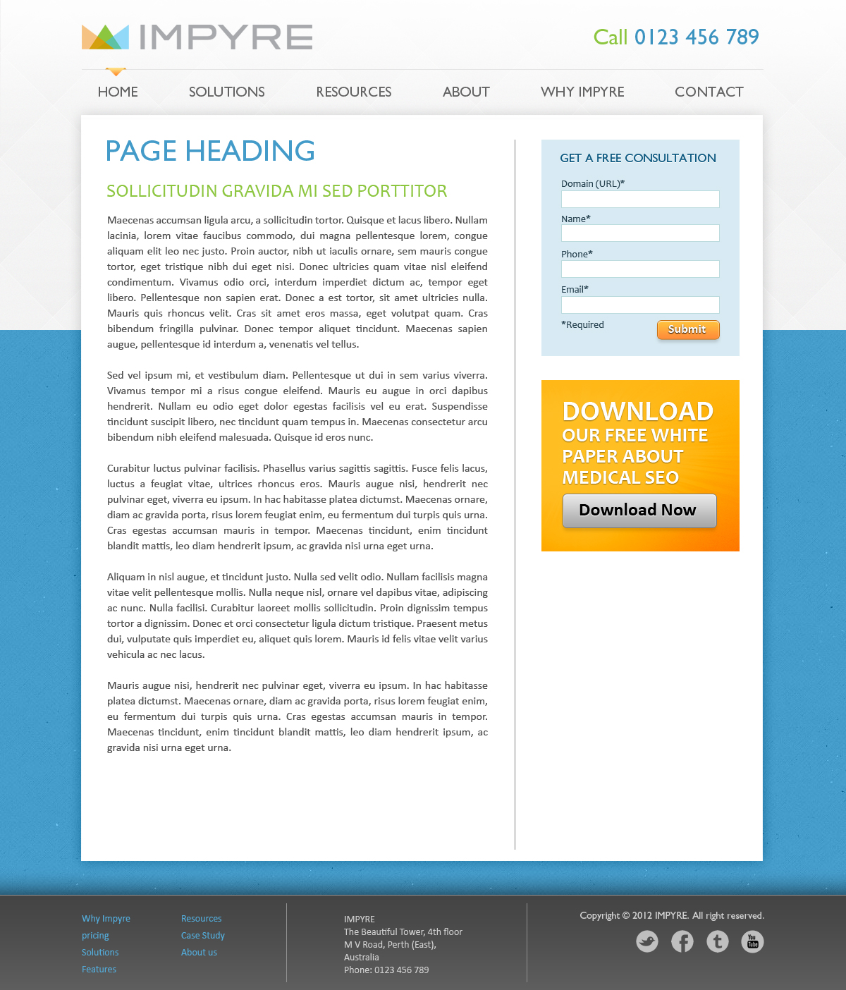Web Design by SJ for Impyre, LLC | Design #1025623