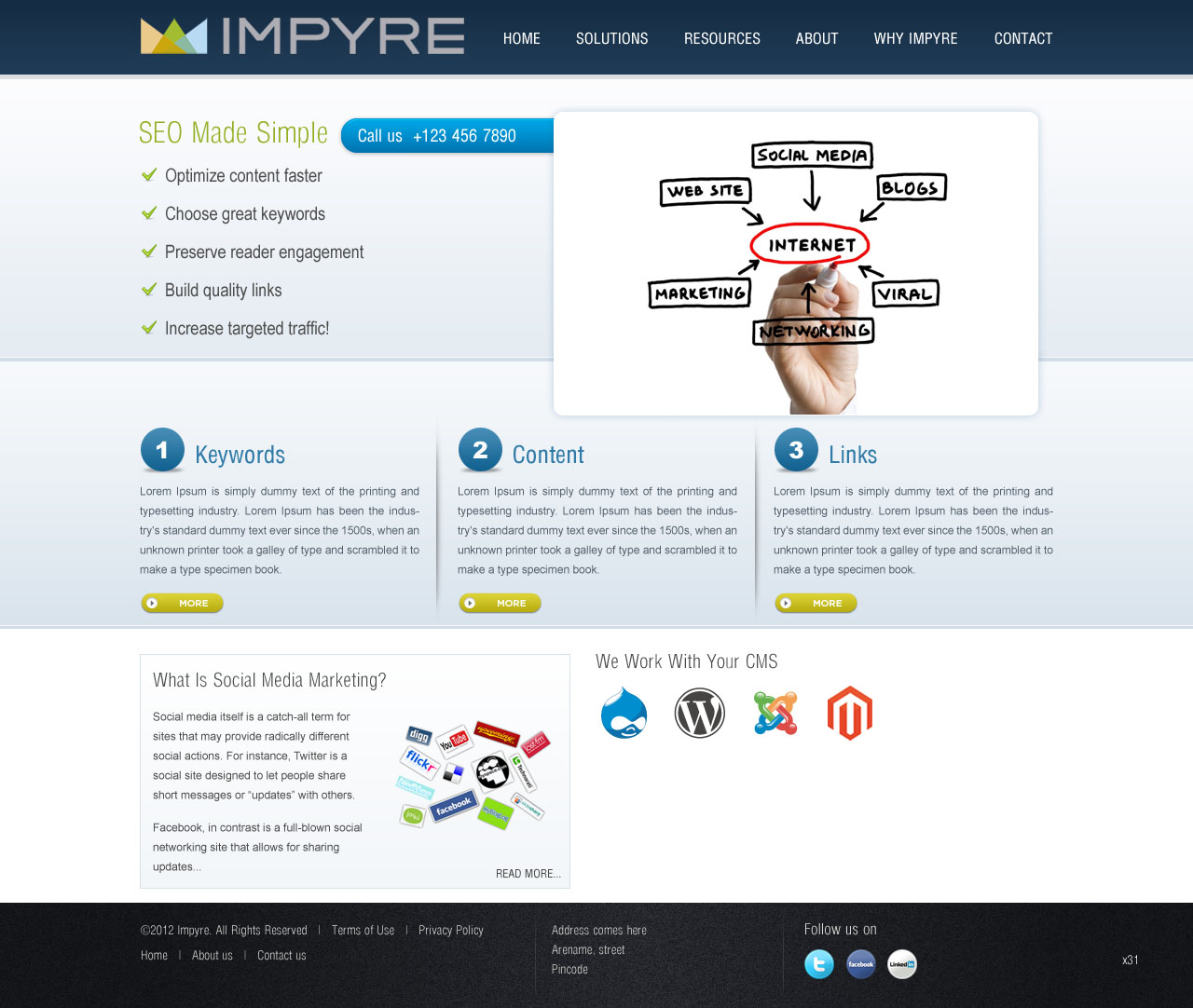 Web Design by pb for Impyre, LLC | Design #1006176