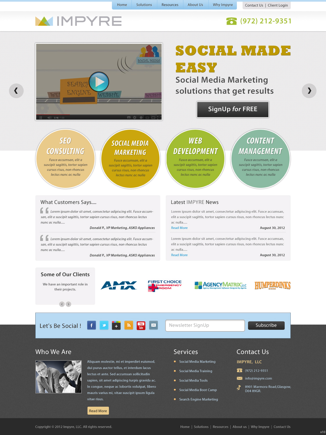 Web Design by pb for Impyre, LLC | Design #1008444