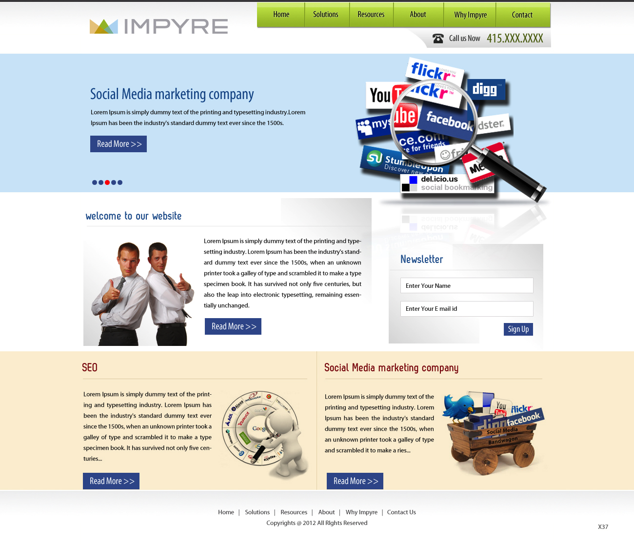 Web Design by pb for Impyre, LLC | Design #1008445