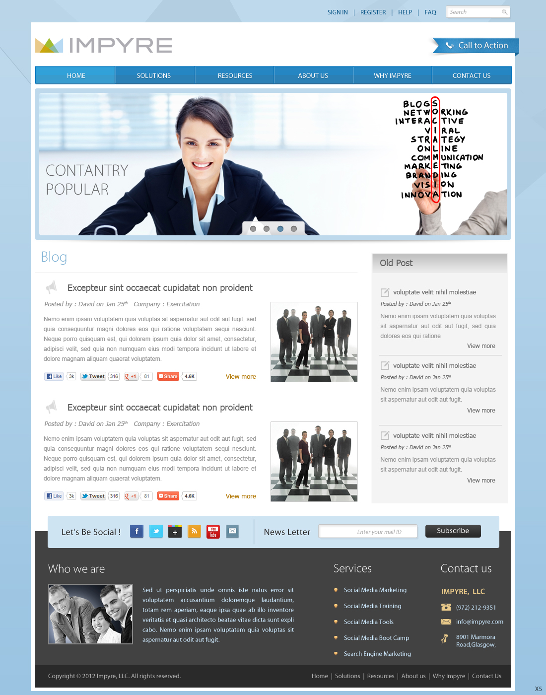 Web Design by pb for Impyre, LLC | Design #1017697