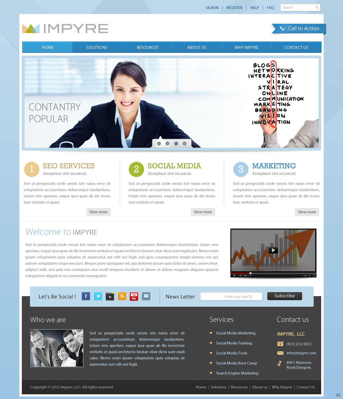 Web Design by pb for Impyre, LLC | Design #1017703