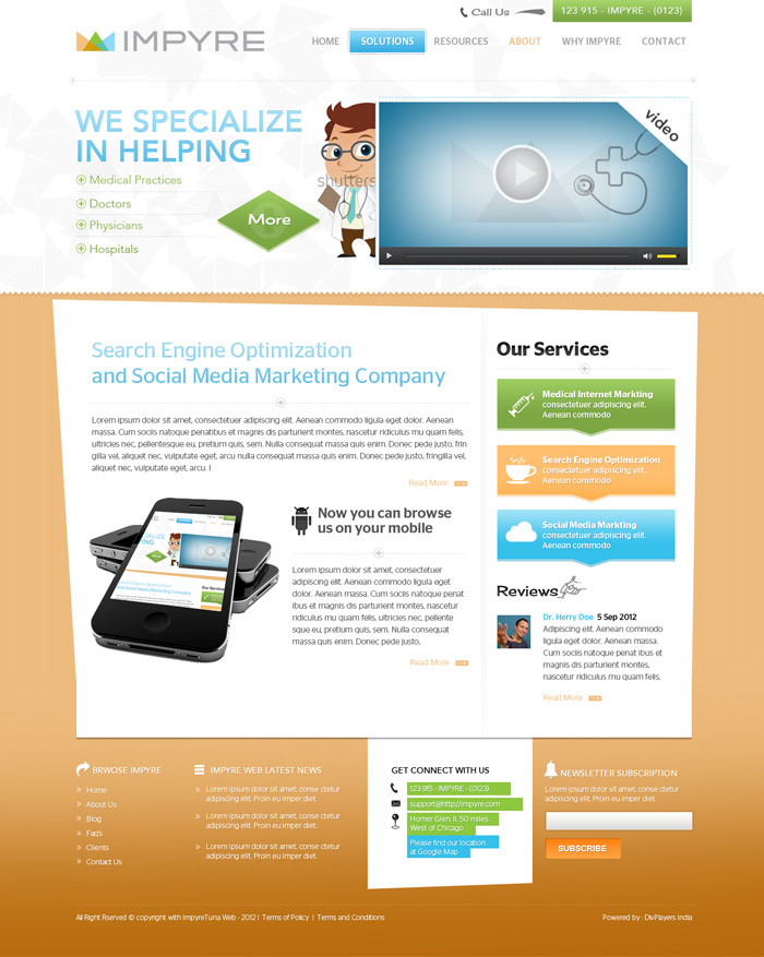 Web Design by the-lion-king for Impyre, LLC | Design #1017120